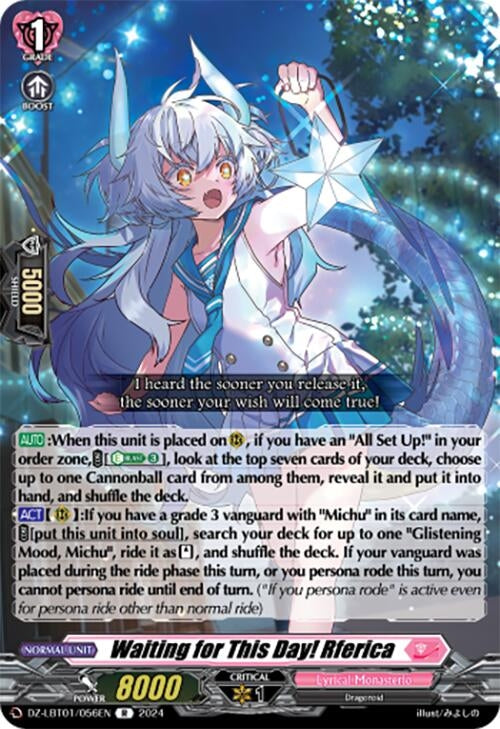 Image for Waiting for This Day! Rferica (DZ-LBT01: Lyrical Monasterio Sparkling Stars!) (DZ-LBT01/056EN) - Cardfight Vanguard