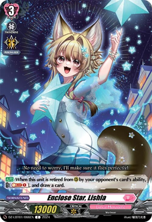 Image for Enclose Star, Lishla (DZ-LBT01: Lyrical Monasterio Sparkling Stars!) (DZ-LBT01/066EN) - Cardfight Vanguard