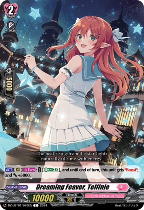 Image for Dreaming Feaver, Telfinie (DZ-LBT01: Lyrical Monasterio Sparkling Stars!) (DZ-LBT01/076EN) - Cardfight Vanguard