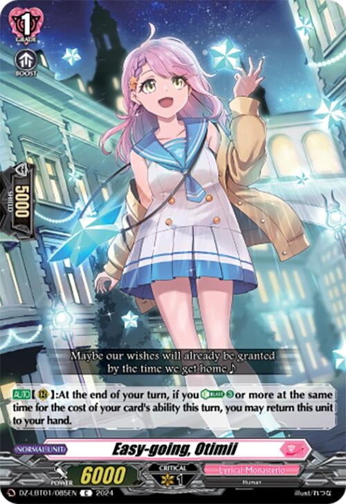 Image for Easy-going, Otimii (DZ-LBT01: Lyrical Monasterio Sparkling Stars!) (DZ-LBT01/085EN) - Cardfight Vanguard