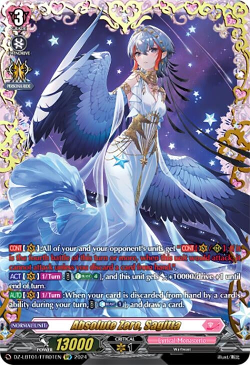 Image for Absolute Zero, Sagitta (FFR) (DZ-LBT01: Lyrical Monasterio Sparkling Stars!) (DZ-LBT01/FFR01EN) - Cardfight Vanguard