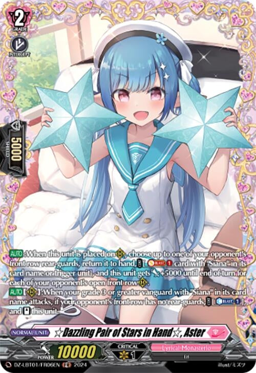 Image for Dazzling Pair of Stars in Hand, Aster (FR) (DZ-LBT01: Lyrical Monasterio Sparkling Stars!) (DZ-LBT01/FR06EN) - Cardfight Vanguard