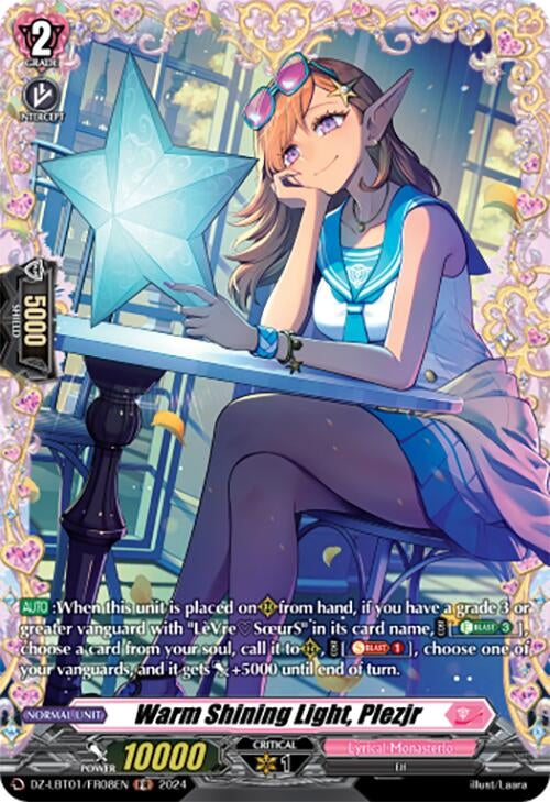 Image for Warm Shining Light, Plezjr (FR) (DZ-LBT01: Lyrical Monasterio Sparkling Stars!) (DZ-LBT01/FR08EN) - Cardfight Vanguard