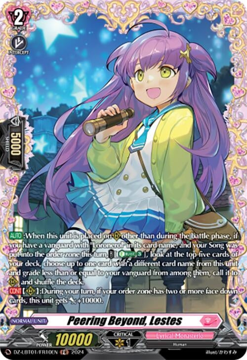 Image for Peering Beyond, Lestes (FR) (DZ-LBT01: Lyrical Monasterio Sparkling Stars!) (DZ-LBT01/FR10EN) - Cardfight Vanguard