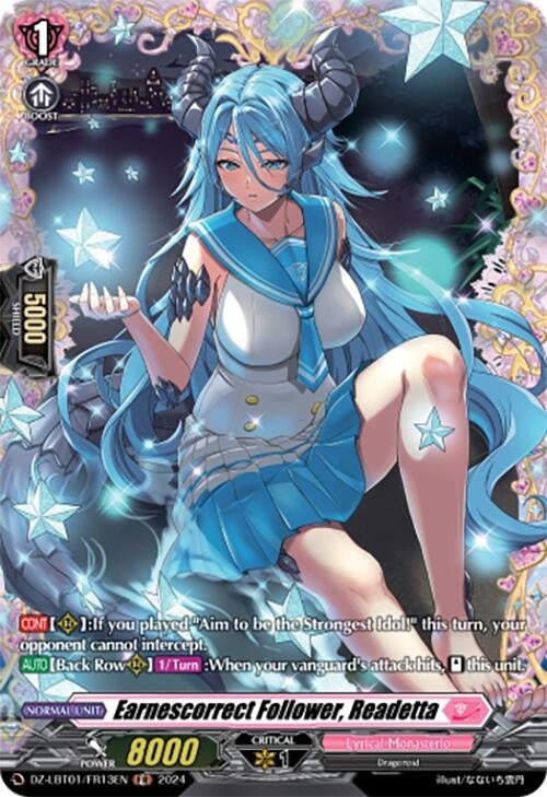Image for Earnescorrect Follower, Readetta (FR) (DZ-LBT01: Lyrical Monasterio Sparkling Stars!) (DZ-LBT01/FR13EN) - Cardfight Vanguard