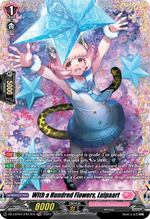 Image for With a Hundred Flowers, Luipaart (FR) (DZ-LBT01: Lyrical Monasterio Sparkling Stars!) (DZ-LBT01/FR17EN) - Cardfight Vanguard