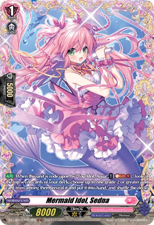 Image for Mermaid Idol, Sedna (FR) (DZ-LBT01: Lyrical Monasterio Sparkling Stars!) (DZ-LBT01/FR19EN) - Cardfight Vanguard