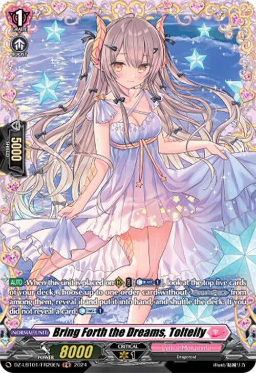 Image for Bring Forth the Dreams, Tolteily (FR) (DZ-LBT01: Lyrical Monasterio Sparkling Stars!) (DZ-LBT01/FR20EN) - Cardfight Vanguard