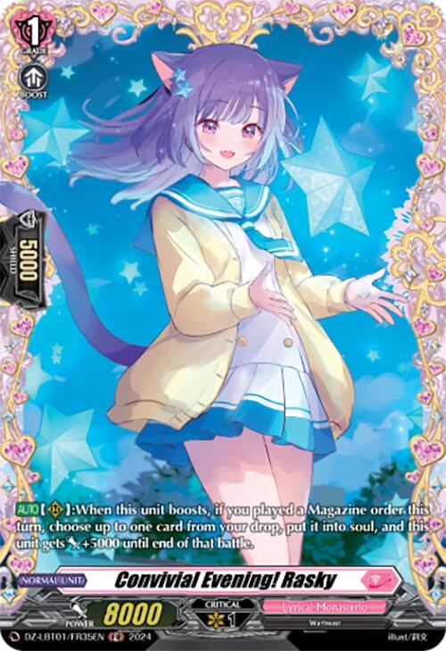 Image for Convivial Evening! Rasky (FR) (DZ-LBT01: Lyrical Monasterio Sparkling Stars!) (DZ-LBT01/FR35EN) - Cardfight Vanguard