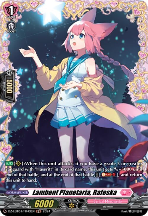 Image for Lambent Planetaria, Rafeska (FR) (DZ-LBT01: Lyrical Monasterio Sparkling Stars!) (DZ-LBT01/FR43EN) - Cardfight Vanguard