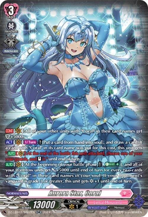 Image for Aurora Star, Coral (SR) (DZ-LBT01: Lyrical Monasterio Sparkling Stars!) (DZ-LBT01/SR02EN) - Cardfight Vanguard
