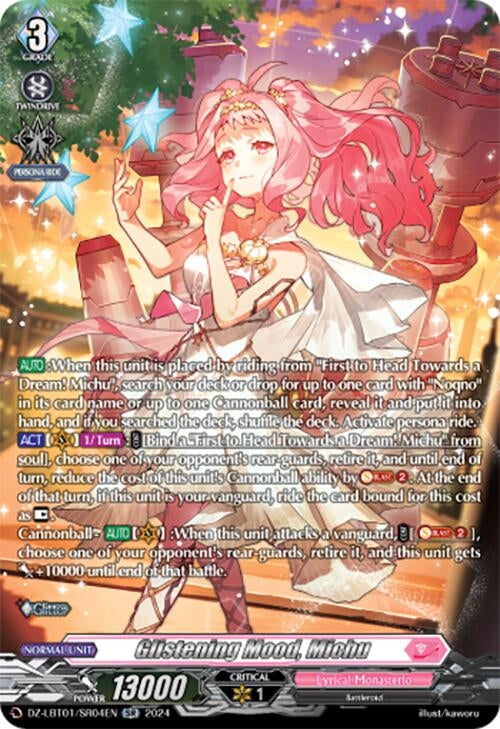 Image for Glistening Mood, Michu (SR) (DZ-LBT01: Lyrical Monasterio Sparkling Stars!) (DZ-LBT01/SR04EN) - Cardfight Vanguard