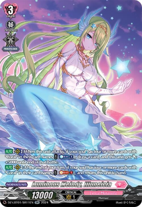 Image for Luminous Melody, Illuneicia (SR) (DZ-LBT01: Lyrical Monasterio Sparkling Stars!) (DZ-LBT01/SR11EN) - Cardfight Vanguard