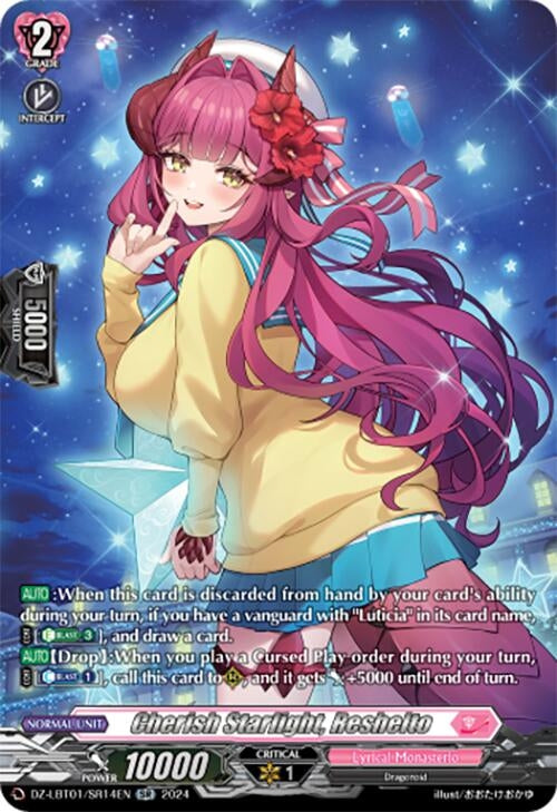 Image for Cherish Starlight, Reshelto (SR) (DZ-LBT01: Lyrical Monasterio Sparkling Stars!) (DZ-LBT01/SR14EN) - Cardfight Vanguard