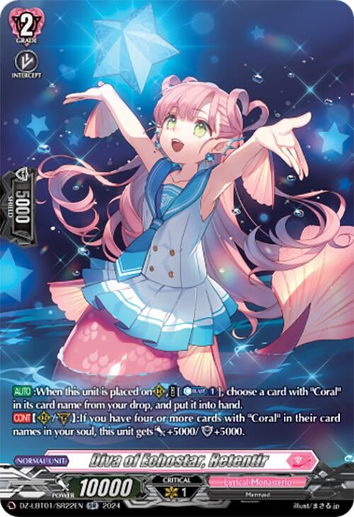 Image for Diva of Echostar, Retentir (SR) (DZ-LBT01: Lyrical Monasterio Sparkling Stars!) (DZ-LBT01/SR22EN) - Cardfight Vanguard