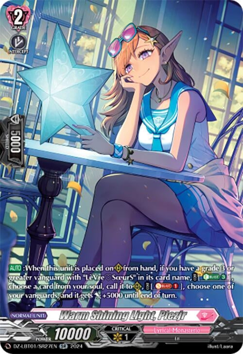 Image for Warm Shining Light, Plezjr (SR) (DZ-LBT01: Lyrical Monasterio Sparkling Stars!) (DZ-LBT01/SR27EN) - Cardfight Vanguard