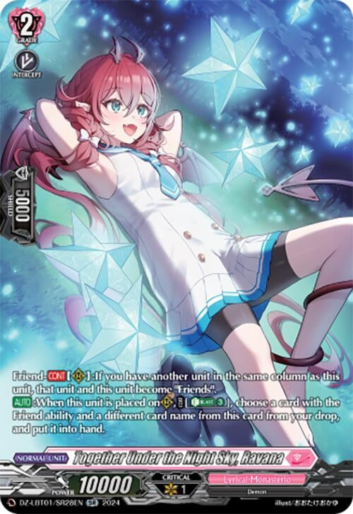 Image for Together Under the Night Sky, Ravana (SR) (DZ-LBT01: Lyrical Monasterio Sparkling Stars!) (DZ-LBT01/SR28EN) - Cardfight Vanguard