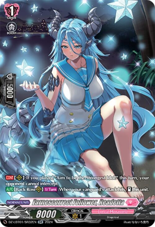 Image for Earnescorrect Follower, Readetta (SR) (DZ-LBT01: Lyrical Monasterio Sparkling Stars!) (DZ-LBT01/SR32EN) - Cardfight Vanguard