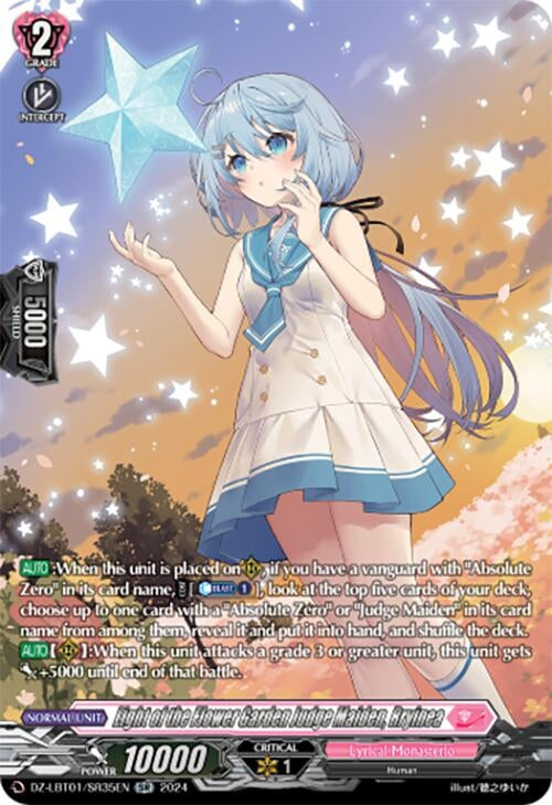 Image for Light of the Flower Garden Judge Maiden, Rryinea (SR) (DZ-LBT01: Lyrical Monasterio Sparkling Stars!) (DZ-LBT01/SR35EN) - Cardfight Vanguard