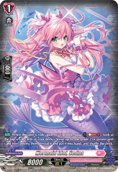 Image for Mermaid Idol, Sedna (SR) (DZ-LBT01: Lyrical Monasterio Sparkling Stars!) (DZ-LBT01/SR38EN) - Cardfight Vanguard