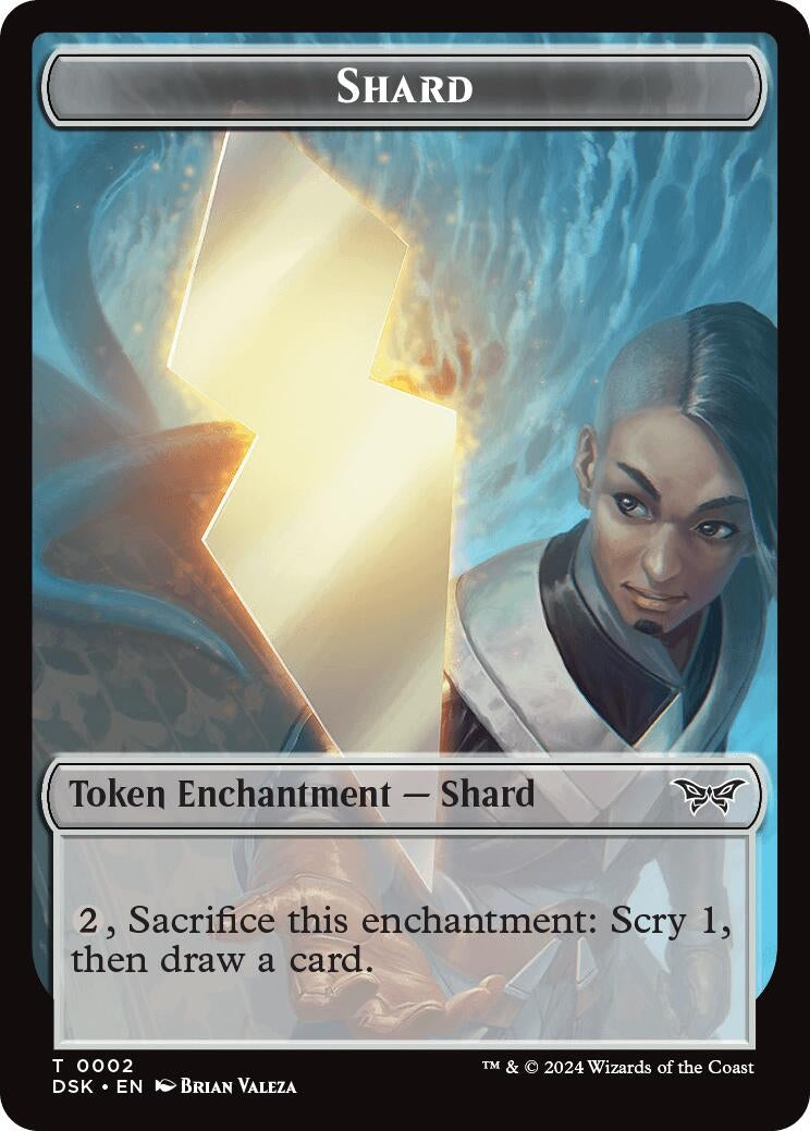 Image for Shard // Treasure Double-Sided Token (Duskmourn: House of Horror) (2 // 15) - Magic: The Gathering