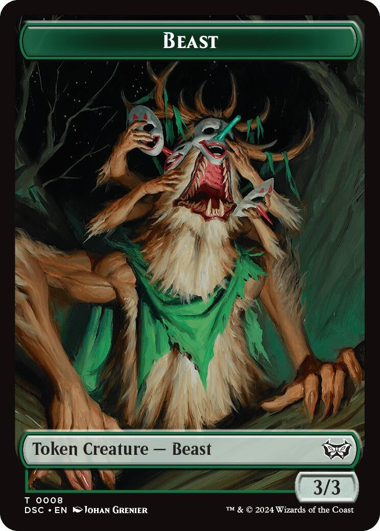 Image for Beast // Scarecrow Double-Sided Token (Commander: Duskmourn: House of Horror) (8 // 23) - Magic: The Gathering