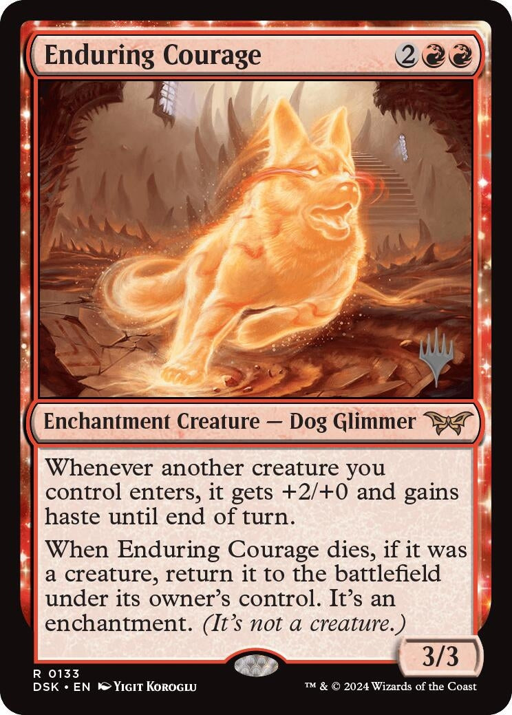 Image for Enduring Courage (Promo Pack: Duskmourn: House of Horror) (133) - Magic: The Gathering