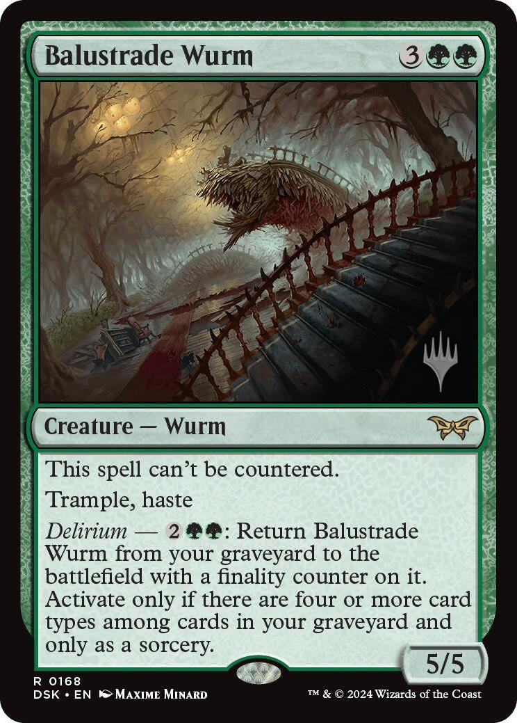 Image for Balustrade Wurm (Promo Pack: Duskmourn: House of Horror) (168) - Magic: The Gathering