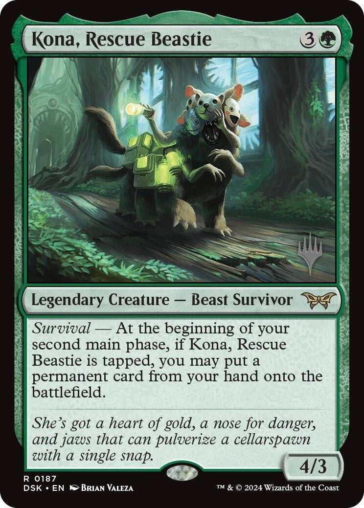 Image for Kona, Rescue Beastie (0187) (Promo Pack: Duskmourn: House of Horror) (187) - Magic: The Gathering