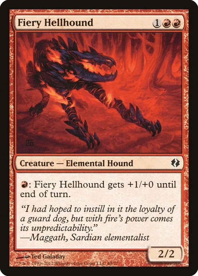 Image for Fiery Hellhound (Duel Decks: Venser vs. Koth) (49) - Magic: The Gathering