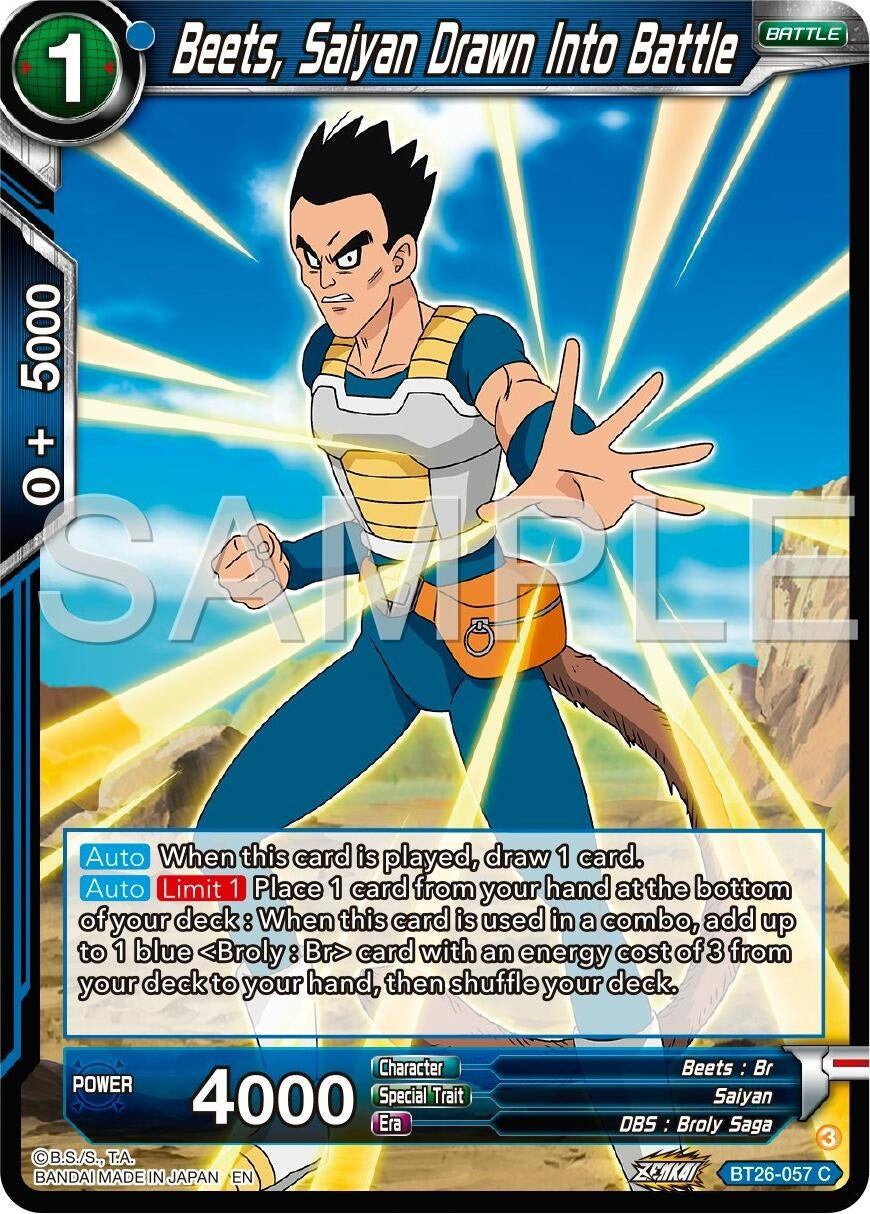 Image for Beets, Saiyan Drawn Into Battle (Ultimate Advent) (BT26-057) - Dragon Ball Super: Masters