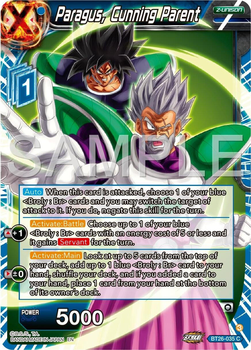 Image for Paragus, Cunning Parent (Ultimate Advent) (BT26-035) - Dragon Ball Super: Masters