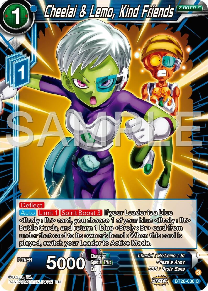 Image for Cheelai & Lemo, Kind Friends (Ultimate Advent) (BT26-036) - Dragon Ball Super: Masters