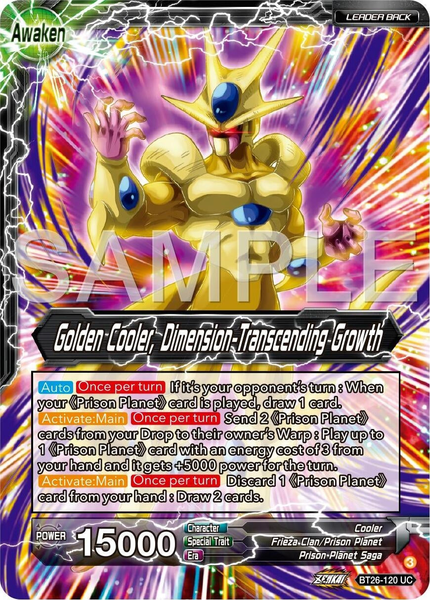 Image for Cool // Golden Cooler, Dimension-Transcending Growth (Ultimate Advent) (BT26-120) - Dragon Ball Super: Masters