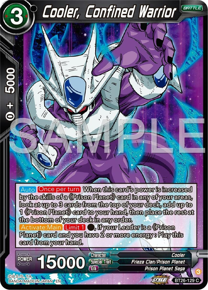 Image for Cooler, Confined Warrior (Ultimate Advent) (BT26-129) - Dragon Ball Super: Masters