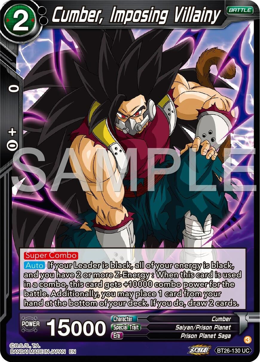 Image for Cumber, Imposing Villainy (Ultimate Advent) (BT26-130) - Dragon Ball Super: Masters