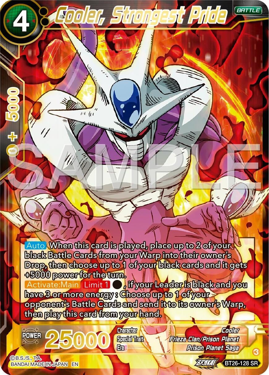 Image for Cooler, Strongest Pride (Ultimate Advent) (BT26-128) - Dragon Ball Super: Masters