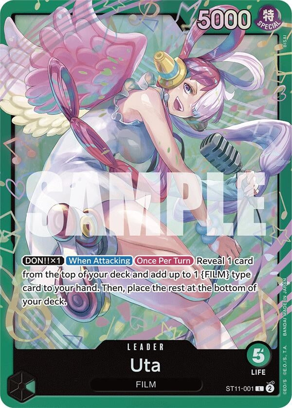 Image for Uta (ST11-001) (Starter Deck 16: GREEN Uta) (ST11-001) - One Piece Card Game