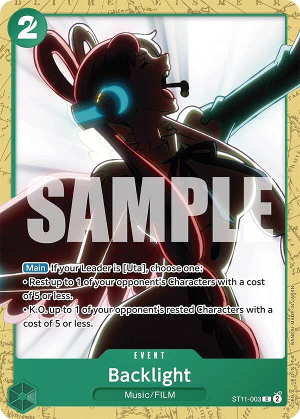 Image for Backlight (Starter Deck 16: GREEN Uta) (ST11-003) - One Piece Card Game
