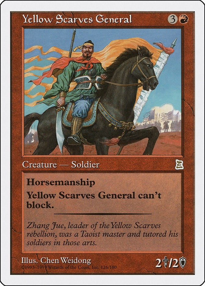 Image for Yellow Scarves General (Portal Three Kingdoms) (126) - Magic: The Gathering