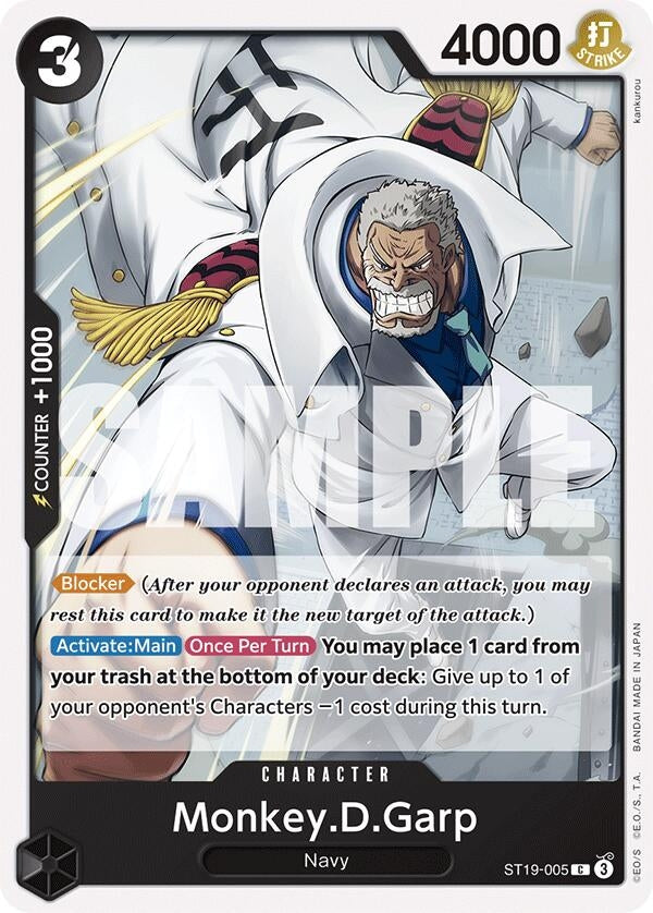 Image for Monkey.D.Garp (Starter Deck 19: BLACK Smoker) (ST19-005) - One Piece Card Game