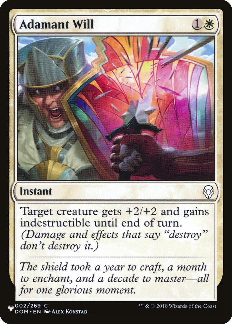 Image for Adamant Will (The List Reprints) (002/269) - Magic: The Gathering
