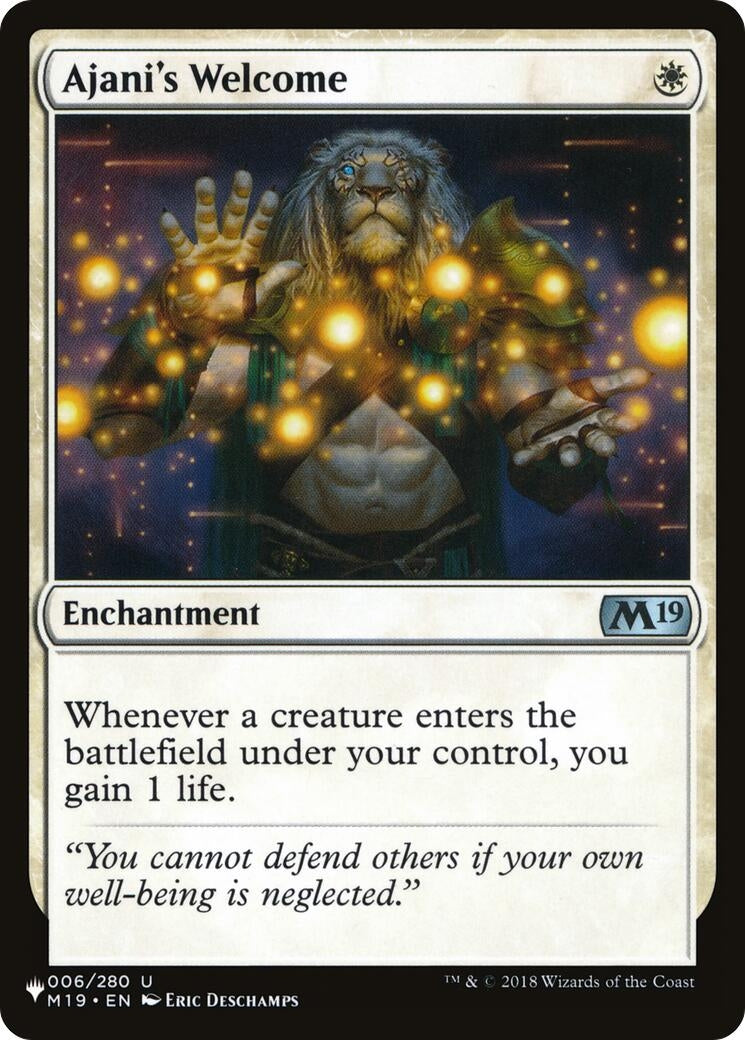 Image for Ajani's Welcome (The List Reprints) (006/280) - Magic: The Gathering