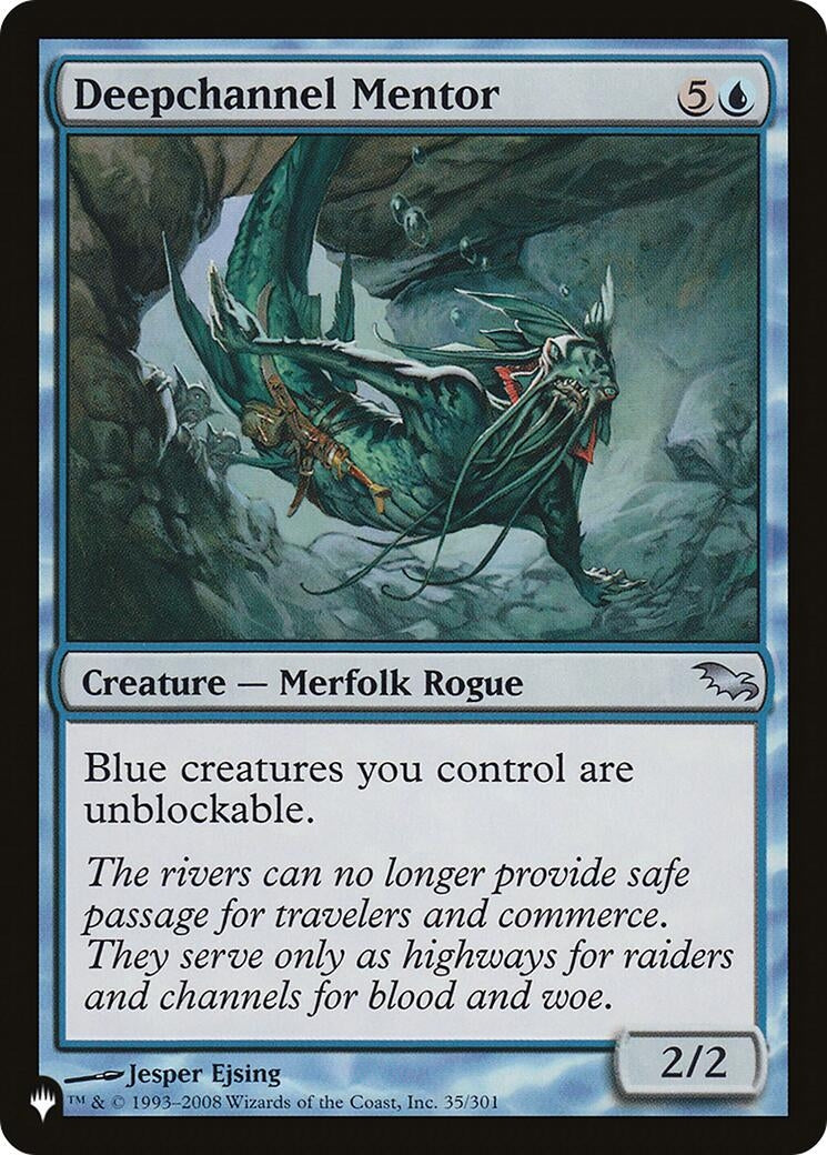 Image for Deepchannel Mentor (The List Reprints) (35/301) - Magic: The Gathering
