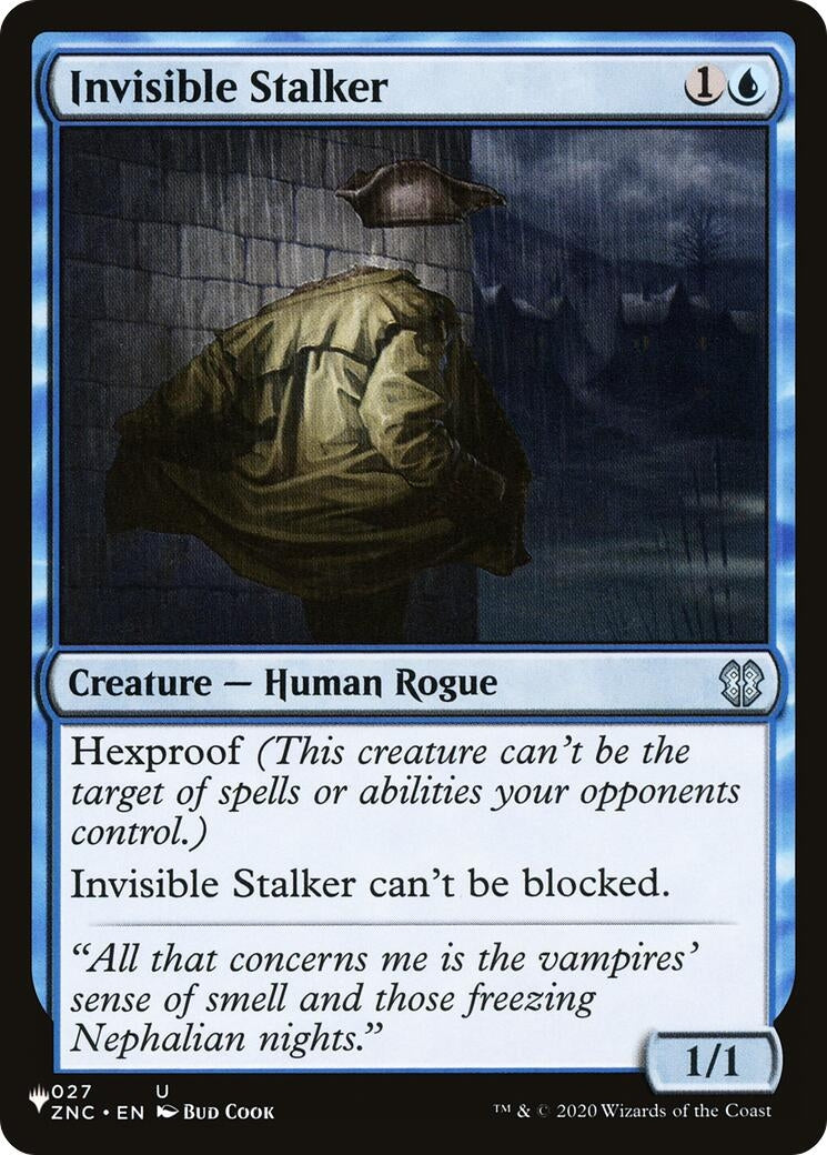 Image for Invisible Stalker (ZNC) (The List Reprints) (027) - Magic: The Gathering