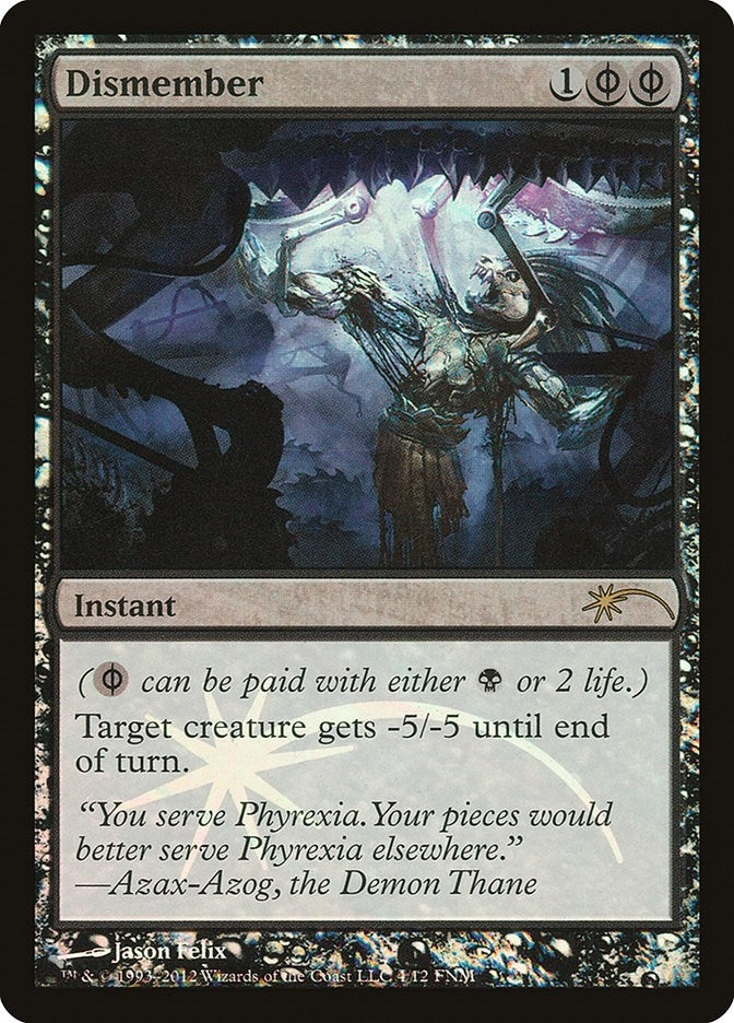 Image for Dismember (FNM Promos) (4) - Magic: The Gathering