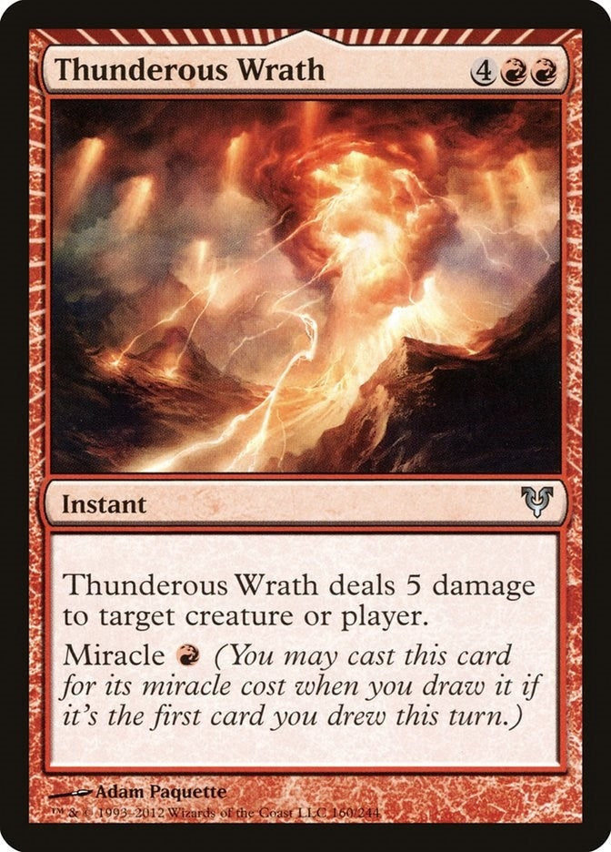 Image for Thunderous Wrath (Avacyn Restored) (160) - Magic: The Gathering