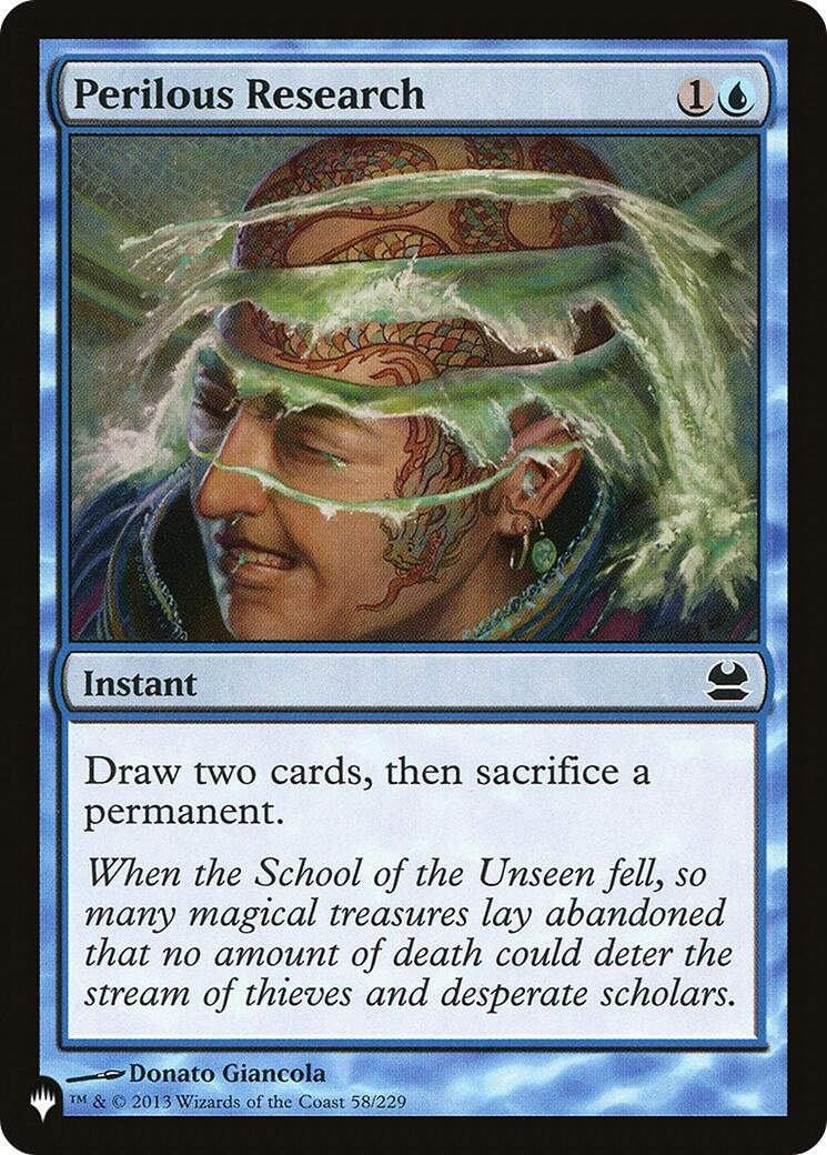 Image for Perilous Research (The List Reprints) (58/229) - Magic: The Gathering