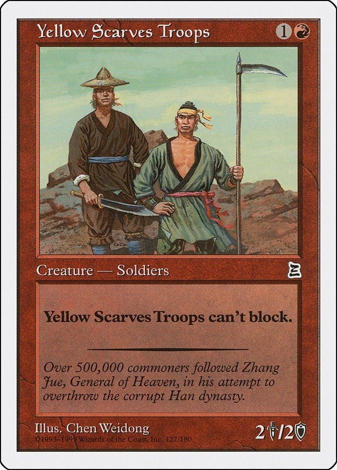 Image for Yellow Scarves Troops (Portal Three Kingdoms) (127) - Magic: The Gathering