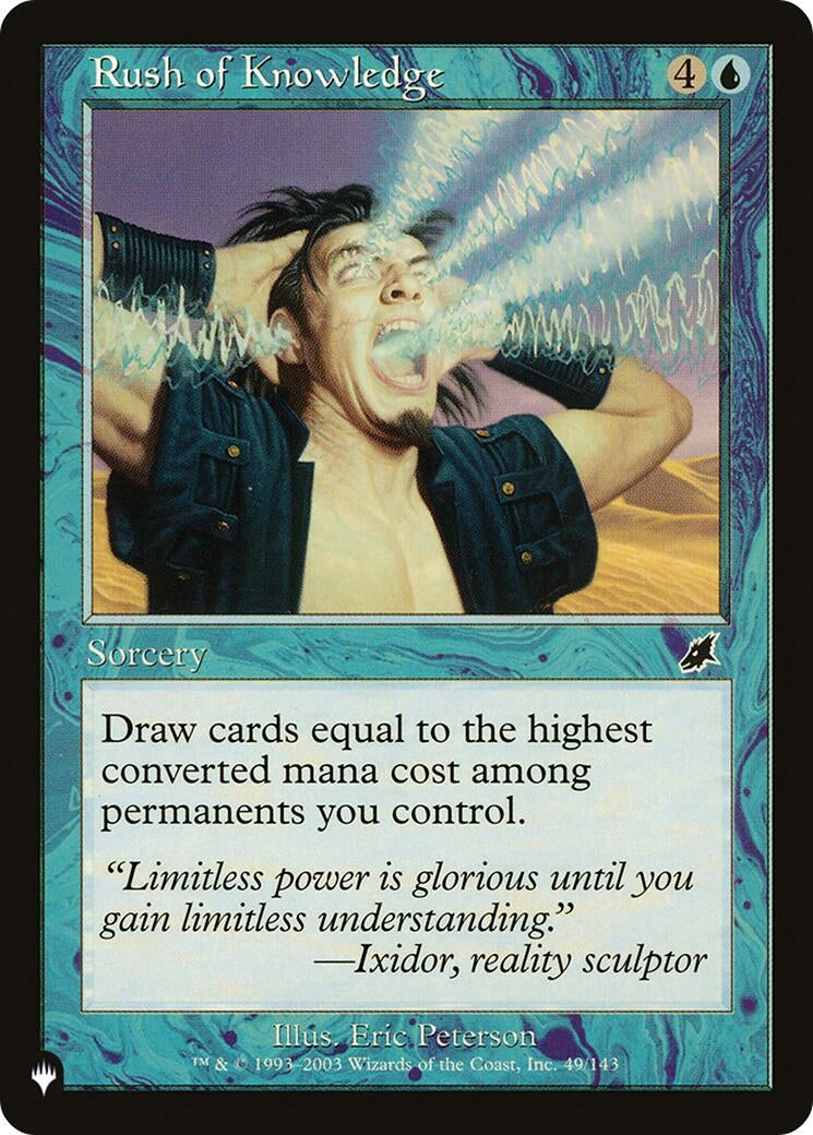 Image for Rush of Knowledge (The List Reprints) (49/143) - Magic: The Gathering